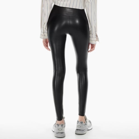 Aritzia Wilfred Free Daria Pant High-Waisted Vegan Leather Leggings Black Sz M - Picture 7 of 13